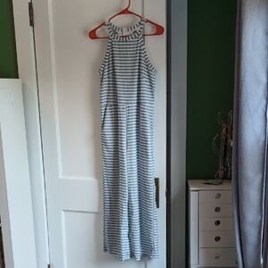 Amazon Gray and White Striped Jumpsuit